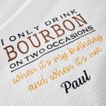 Gepersonaliseerde Bourbon Whiskey Keukendoek met Naam Keuken Decor Vaderdag Verjaardagscadeau voor Vader Man