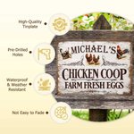Henkilökohtainen Chicken Coop maatilan tuoreet munat Vintage metalli merkki nimi päivittäinen käyttö syntymäpäivälahja kananviljelijä omistaja