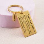 Personalised Inspirational Words Keychain with Name Charm Bag Daily Motivational Use Accessory Birthday Gift for Best Friend