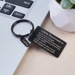 Personalised Inspirational Words Keychain with Name Charm Bag Daily Motivational Use Accessory Birthday Gift for Best Friend