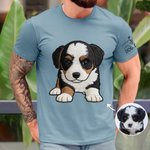 Personligt konstbroderi Pet Portrait T-shirt Sweatshirt med text Födelsedag Jubileum Present för husdjursälskare