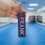 Porte-clés de ceinture de Taekwondo brodé personnalisé avec nom Cadeau d'anniversaire pour les amateurs de Taekwondo
