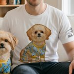 Personligt konstbroderi Pet Portrait T-shirt Sweatshirt med text Födelsedag Jubileum Present för husdjursälskare