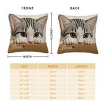 Personalised Pet Photo Imitation Embroidery Design Soft Cushion Cover with Name Home Sofa Decor Memorial Birthday Gift for Pet Owners