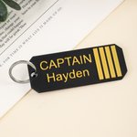 Gepersonaliseerde piloot epaulet ontwerp PLA sleutelhanger met tekst dagelijks gebruik zakenreis geschenk voor piloten