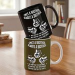 Gepersonaliseerde Once A Brother Always A Brother 2-6 vuisten Keramische mok met naam en onderzetter Verjaardag Vriendschap Verjaardagscadeau voor broer
