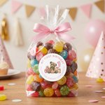 Henkilökohtainen söpö Nallekarhu My First Birthday tarrat tarrat nimi DIY lahja sisustus Baby Shower syntymäpäivä suosikki lapsille