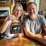 Personalize Bear Father and Kid Acrylic Suncatcher with Names and Text Window Hanging Home Decor Father's Day Gift for Father