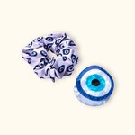 Personalizzato grande occhio maligno Nazar nome capelli artiglio clip con 1 pezzo capelli cravatte set antiscivolo capelli accessorio regalo per le donne