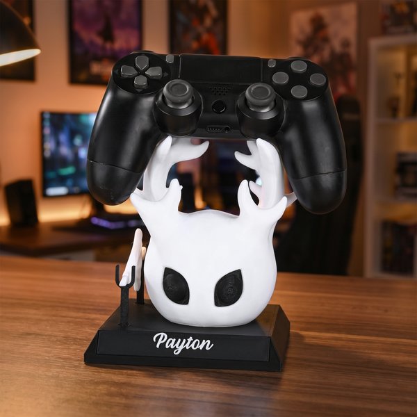 Support électronique personnalisé avec nom pour chevalier cornu Décoration de bureau Journée de jeu Cadeau d'anniversaire pour joueur Amoureux du jeu