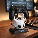 Support électronique personnalisé avec nom pour chevalier cornu Décoration de bureau Journée de jeu Cadeau d'anniversaire pour joueur Amoureux du jeu