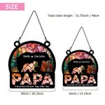 Personalize Bear Father and Kid Acrylic Suncatcher with Names and Text Window Hanging Home Decor Father's Day Gift for Father