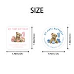 Henkilökohtainen söpö Nallekarhu My First Birthday tarrat tarrat nimi DIY lahja sisustus Baby Shower syntymäpäivä suosikki lapsille