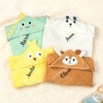 Manta suave personalizada con capucha de lindo alce bordada con nombre regalo de cumpleaños y baby shower para nuevas mamás y bebés