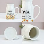 Personalisierte Keramikvase mit Aquarell-Geburtsblumen | mit Wunschnamen und Anrede | Wohndeko | Geburtstag Muttertag Geschenk für Mama Oma Familie