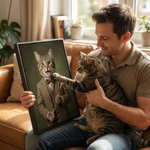 Personalized Funny Golfer Pet Photo Canvas Prints Wall Art Ship from USA Home Decor Gift for Pet Lovers Golf Enthusiasts