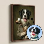 Personalized Funny Golfer Pet Photo Canvas Prints Wall Art Ship from USA Home Decor Gift for Pet Lovers Golf Enthusiasts