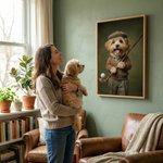 Personalized Funny Golfer Pet Photo Canvas Prints Wall Art Ship from USA Home Decor Gift for Pet Lovers Golf Enthusiasts