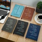 Personalized Never Give Up Motivational Quote A5 Journal Notebook with Name Graduation Gift for Graduates