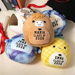 Personalisiertes Niedliches Abschlusshut-Design Kuh Katze Plüschtier Spielzeug mit Namen und Jahr Graduierung Geschenk für Klasse von 2026 Absolventen