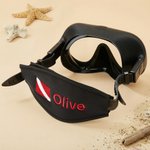 Personalized Embroidered Scuba Dive Flag Mask strap Cover Name Diving Accessory Daily Use Gift for Scuba Divers