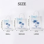 Personalizada Rosa Azul Lazo Palmeras Transparente Bolsa de Regalo con Nombres Año Lugar Boda Regalo para Damas de Honor Recién Casadas