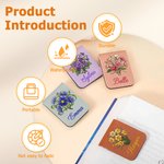 Henkilökohtainen Syntymä Flower Magneettinen PU Nahka Kirjanmerkki Clip nimi Reading tarvikkeet Syntymäpäivä lahja kirjan ystäville