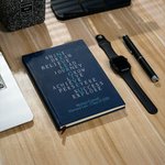 Personalized Never Give Up Motivational Quote A5 Journal Notebook with Name Graduation Gift for Graduates