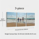 Personliga varma minimalistiska 3-delade foto split canvas-tryck skickas från USA Housewarming jubileumsgåva för nygifta par