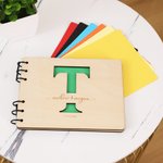 Personalized Initial Design Engraved Name Guestbook with Date Wedding Party Gift for Bride Groom Couple