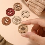 Personalized Handmade with Love Leather Button Set of 10 Clothing Hat Labels with Engraved Name Birthday Gift for Knitting Crocheting Lovers