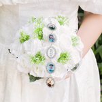 Ruban multicolore vintage personnalisé avec photo ou texte - Cadeau fiançailles et mariage pour la mariée et le couple