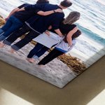 Personliga varma minimalistiska 3-delade foto split canvas-tryck skickas från USA Housewarming jubileumsgåva för nygifta par