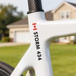 Gepersonaliseerde Nationale Vlag Waterdichte Stickers met Naam Set van 2 Fietsdecoratie Fietsen Verjaardagscadeau voor Fietser
