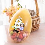 Uova di Pasqua personalizzate Personaggio dei cartoni animati Uovo di Pasqua Jumbo riempibile con nome Cestino riempitivo Festa di Pasqua Regalo per bambini