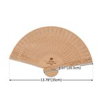 Ventaglio pieghevole vintage personalizzato in legno di sandalo incavato con nome e anno Regalo di festa per laureati