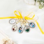 Ruban multicolore vintage personnalisé avec photo ou texte - Cadeau fiançailles et mariage pour la mariée et le couple