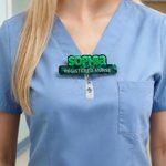 Badge personnalisé en acrylique avec nom et texte Anniversaire Appréciation de l'infirmière Semaine Cadeau pour médecin Infirmière Personnel médical