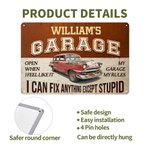 Personalized Vintage Garage Car Motorcycle Hang Ornament with Name Father's Day Birthday Gift for Father Grandfather