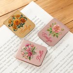 Henkilökohtainen Syntymä Flower Magneettinen PU Nahka Kirjanmerkki Clip nimi Reading tarvikkeet Syntymäpäivä lahja kirjan ystäville