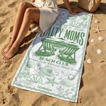 Personalised Seaside Element Salty Moms Quick Dry Oversized Beach Towel with Name Beach Party Birthday Mother's Day Gift for Mom Grandma