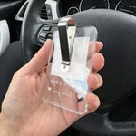 Personalized Square Photo Car Visor Clip with Text Car Accessory Valentine's Day Anniversary Gift for Couples
