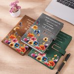 Personalized Happy Retirement Butterfly Flower A5 PU Leather Notebook with Name and Text Retirement Birthday Gift for Retiree Bookworm