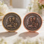 Moneda personalizada conmemorativa de la suerte con foto de pareja texto y nombre regalo de boda cumpleaños y aniversario para parejas