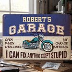 Personalized Vintage Garage Car Motorcycle Hang Ornament with Name Father's Day Birthday Gift for Father Grandfather