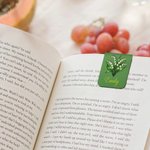 Henkilökohtainen Syntymä Flower Magneettinen PU Nahka Kirjanmerkki Clip nimi Reading tarvikkeet Syntymäpäivä lahja kirjan ystäville