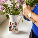Personalisierte Foto-Collage Keramikvase | mit Kosenamen und Text | Haus Deko | Garten Muttertag Geburtstag Geschenk für Mama Oma