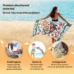Gepersonaliseerd Strandlaken met Oceaandierenpatroon Extra Groot Sneldrogend met Naam Strandaccessoire en Verjaardagscadeau voor Vrienden en Familie