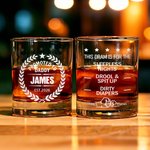 Personalised Promoted to Daddy Old-Fashioned 10 oz Whiskey Glass with Names Daily Use Father's Day Anniversary Gift for Father