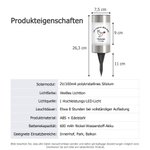 Personalisiertes Solar Grablicht mit Blumen Taube und Schmetterling | Widmung und Namen | Garten | Friedhof | Erinnerung Geschenk für Hinterbliebene